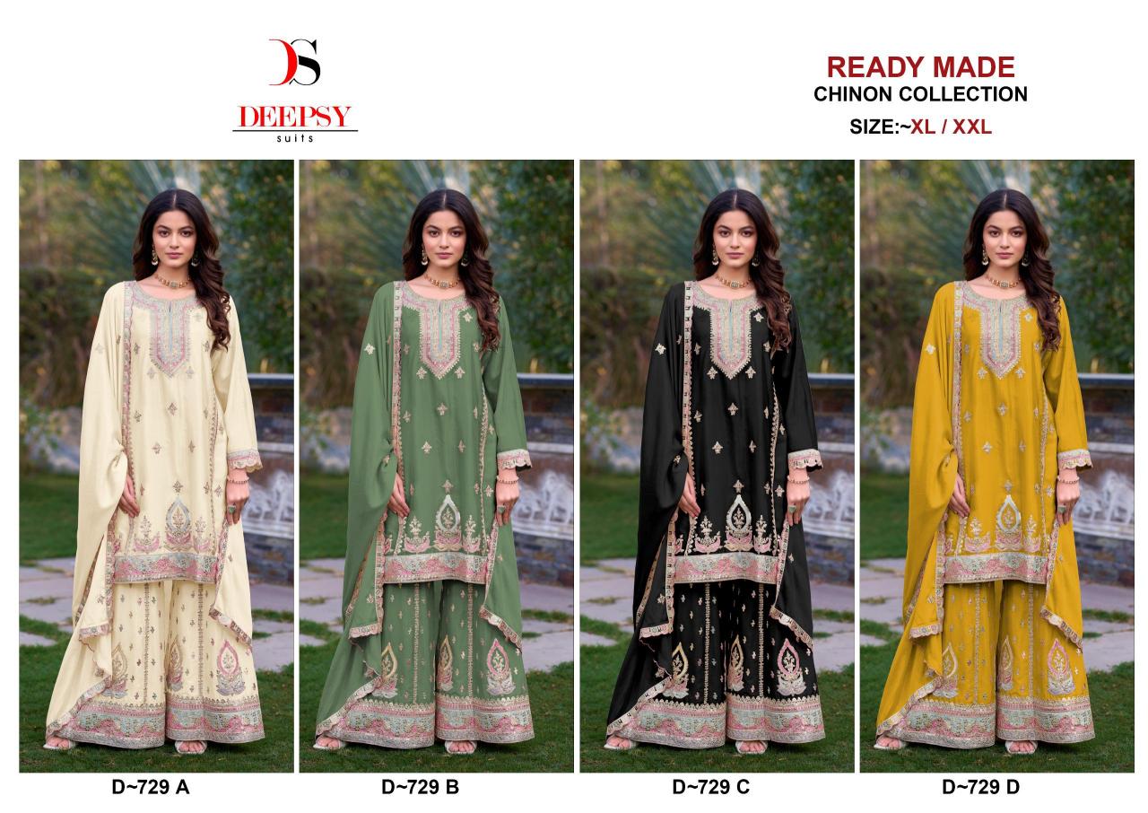 Deepsy D 729 Catalog Embroidered pakistani ready to wear suits online