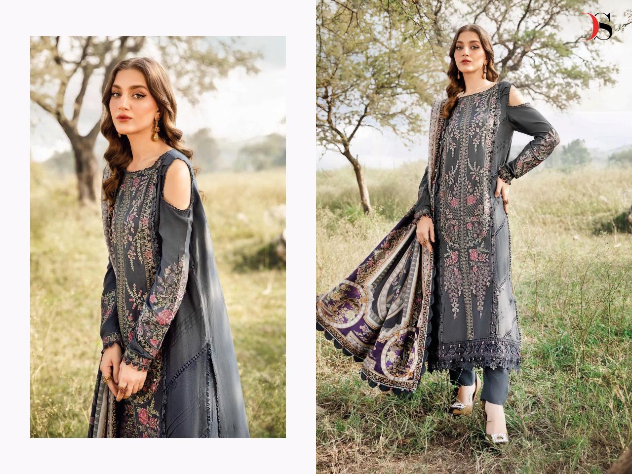 Deepsy Maria B Embroidered Rayon Cotton Dupatta online pakistani suits wholesale