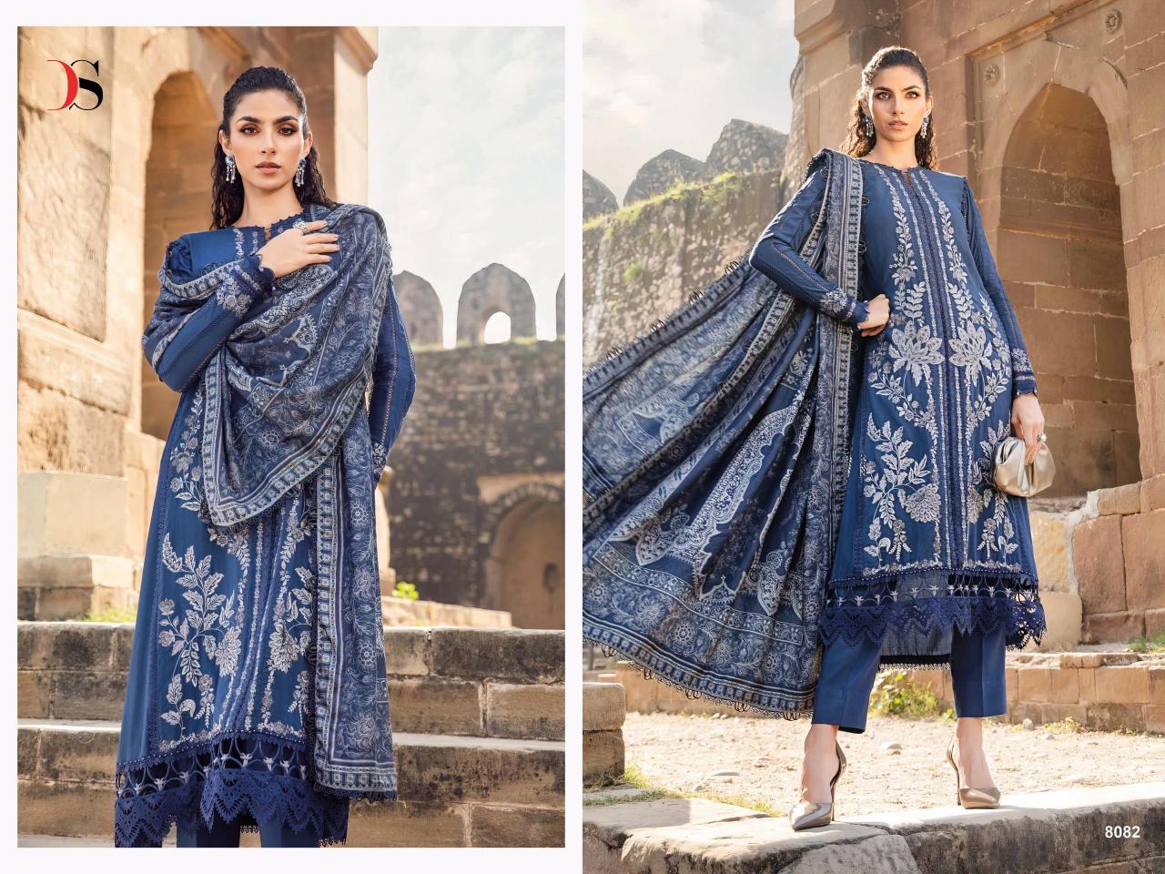 Deepsy Maria B Embroidered Rayon Cotton Dupatta online pakistani suits wholesale