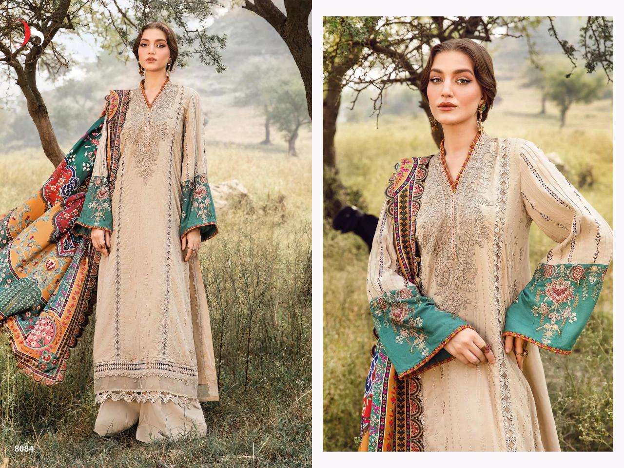 Deepsy Maria B Embroidered Rayon Cotton Dupatta online pakistani suits wholesale