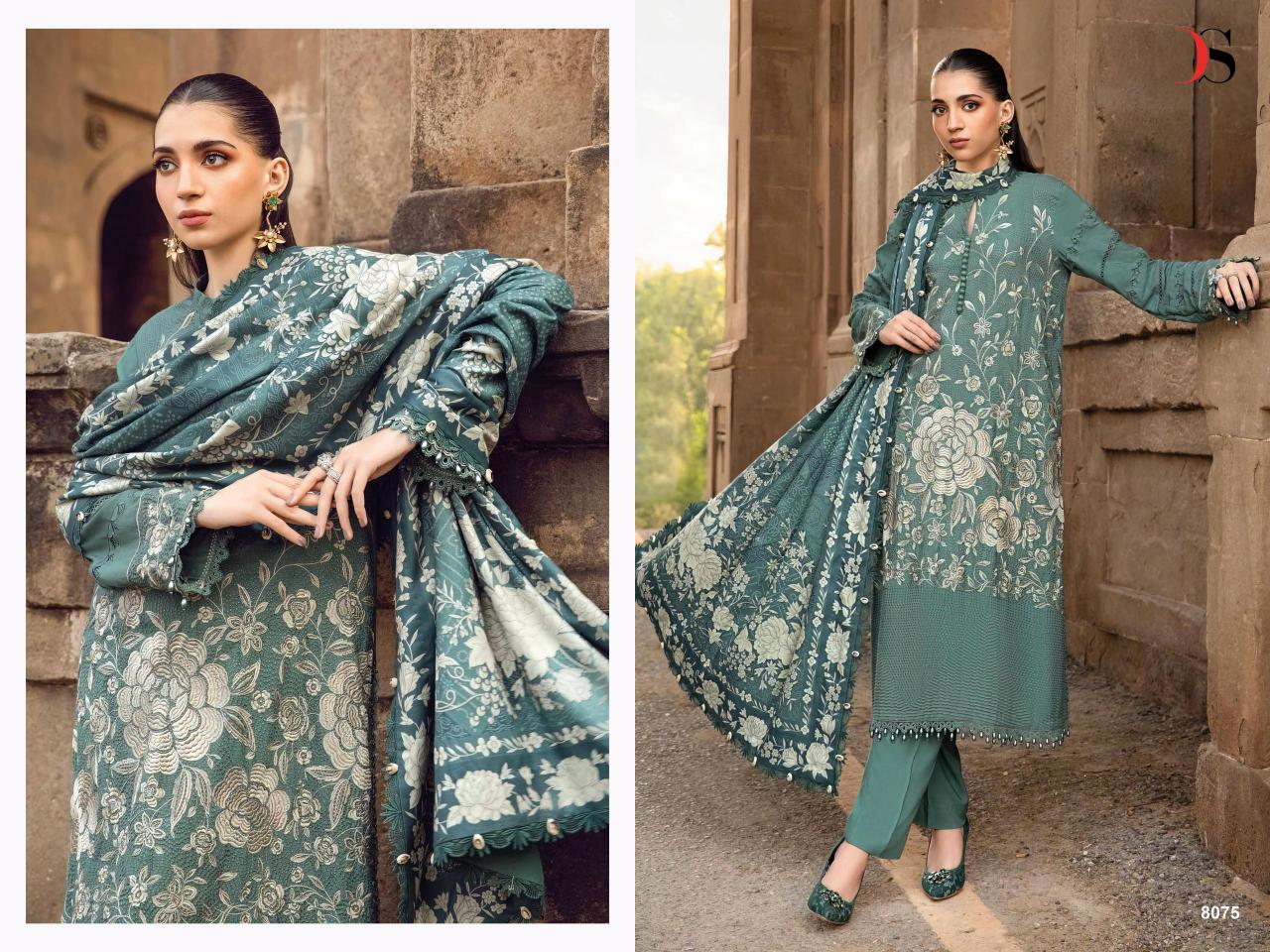 Deepsy Maria B Embroidered Vol 2 Rayon Catalog Chiffon Dupatta pakistani suit images