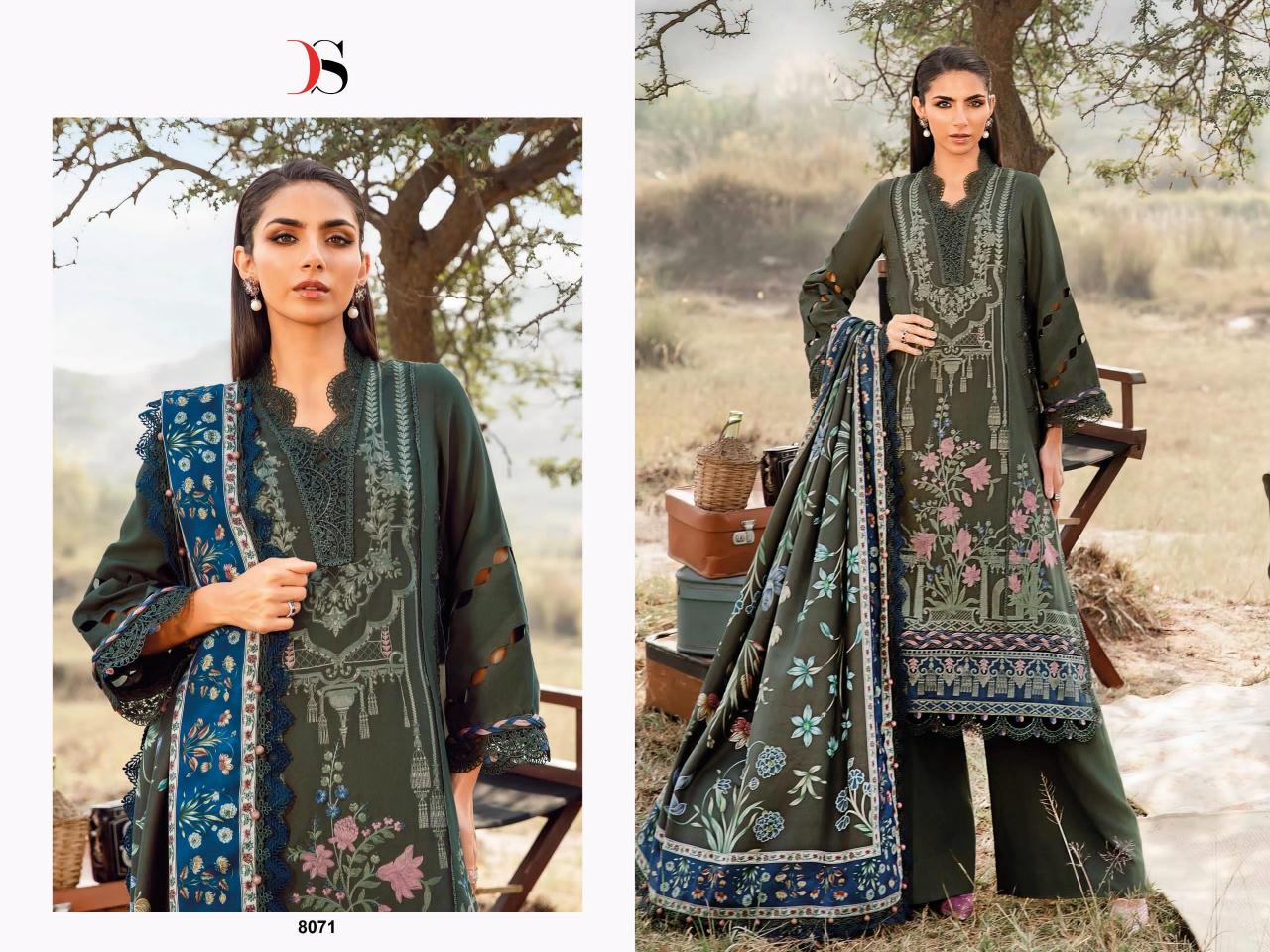 Deepsy Maria B Embroidered Vol 2 Rayon Catalog Chiffon Dupatta pakistani suit images