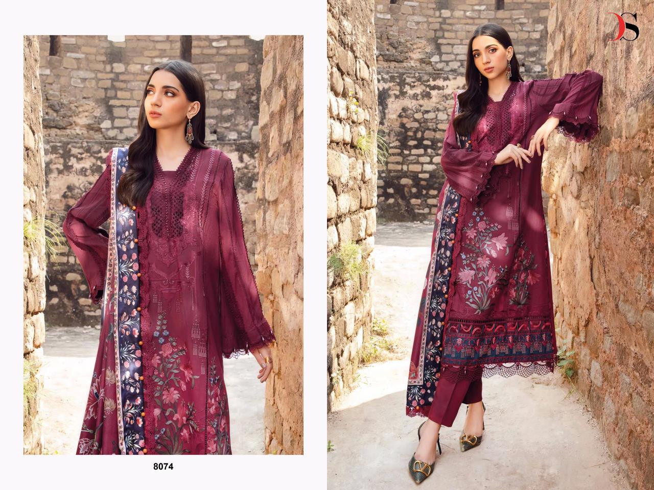 Deepsy Maria B Embroidered Vol 2 Rayon Catalog Chiffon Dupatta pakistani suit images