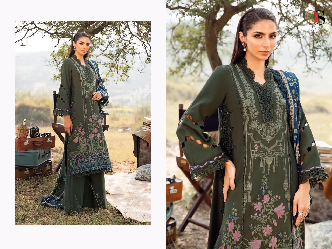 Deepsy Maria B Embroidered Vol 2 Rayon Catalog Chiffon Dupatta pakistani suit images