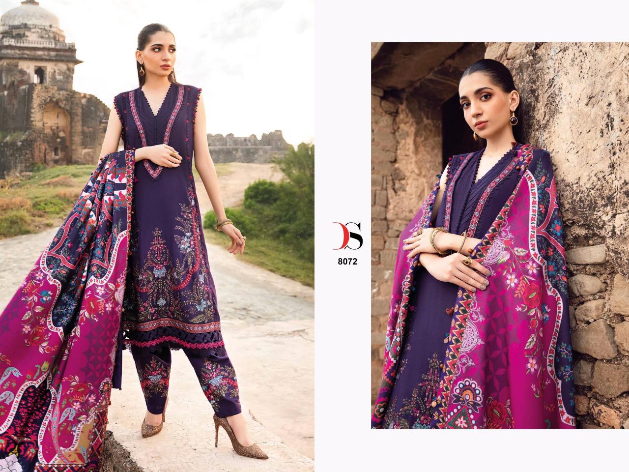 Deepsy Maria B Embroidered Vol 2 Rayon Catalog Cotton Dupatta pakistani ladies suit