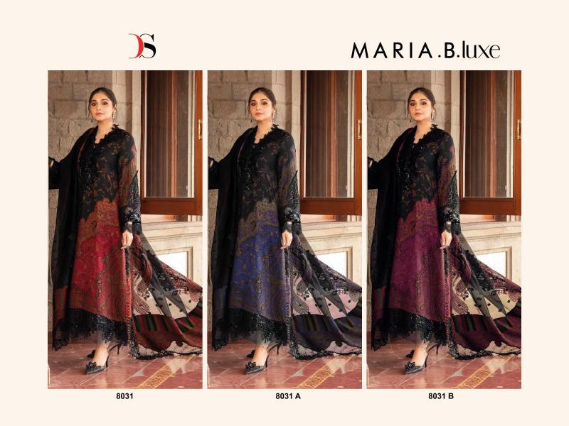 Deepsy Maria B Luxe 8031 AB Super Hit Deisgn catalog red pakistani suit