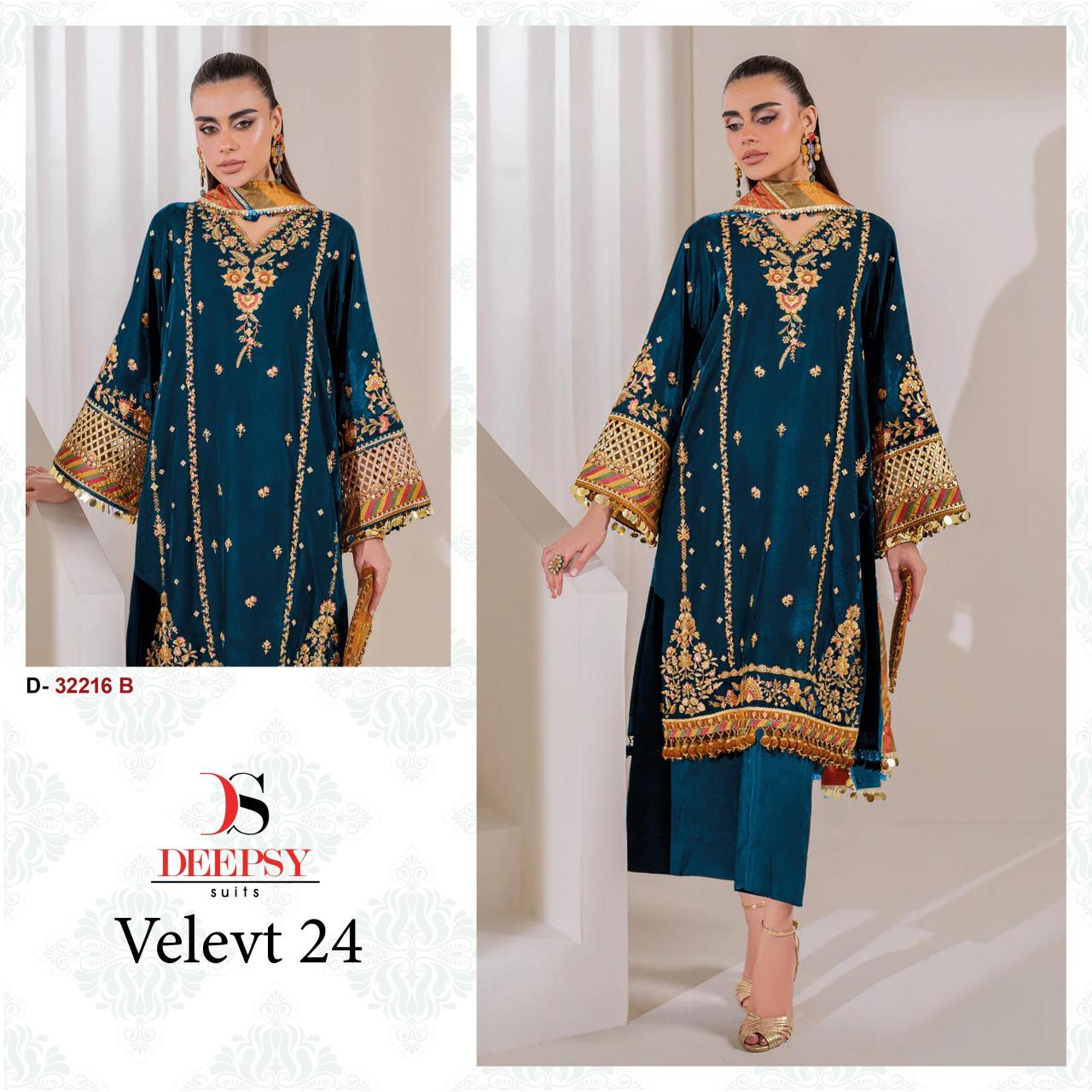 Deepsy Velvet 24 Series 32216 ABCD pakistani suits