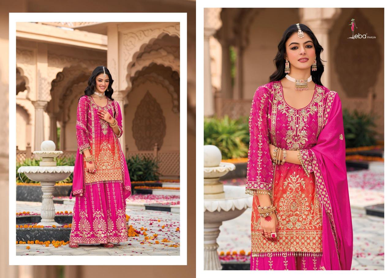 Eba Rangeen Catalog Chinon Digital Printed Ready Made pakistani sharara suit design