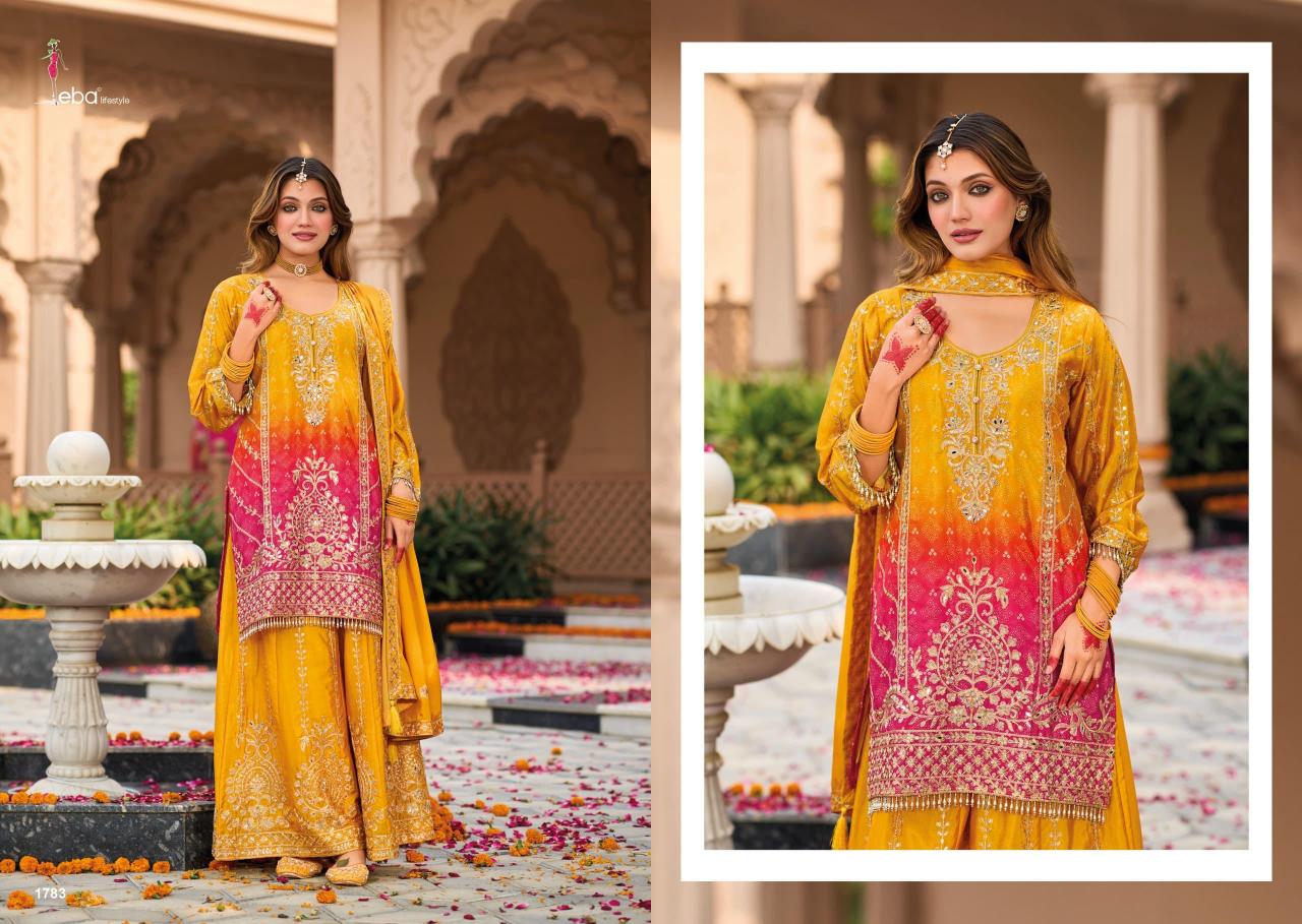 Eba Rangeen Catalog Chinon Digital Printed Ready Made pakistani sharara suit design