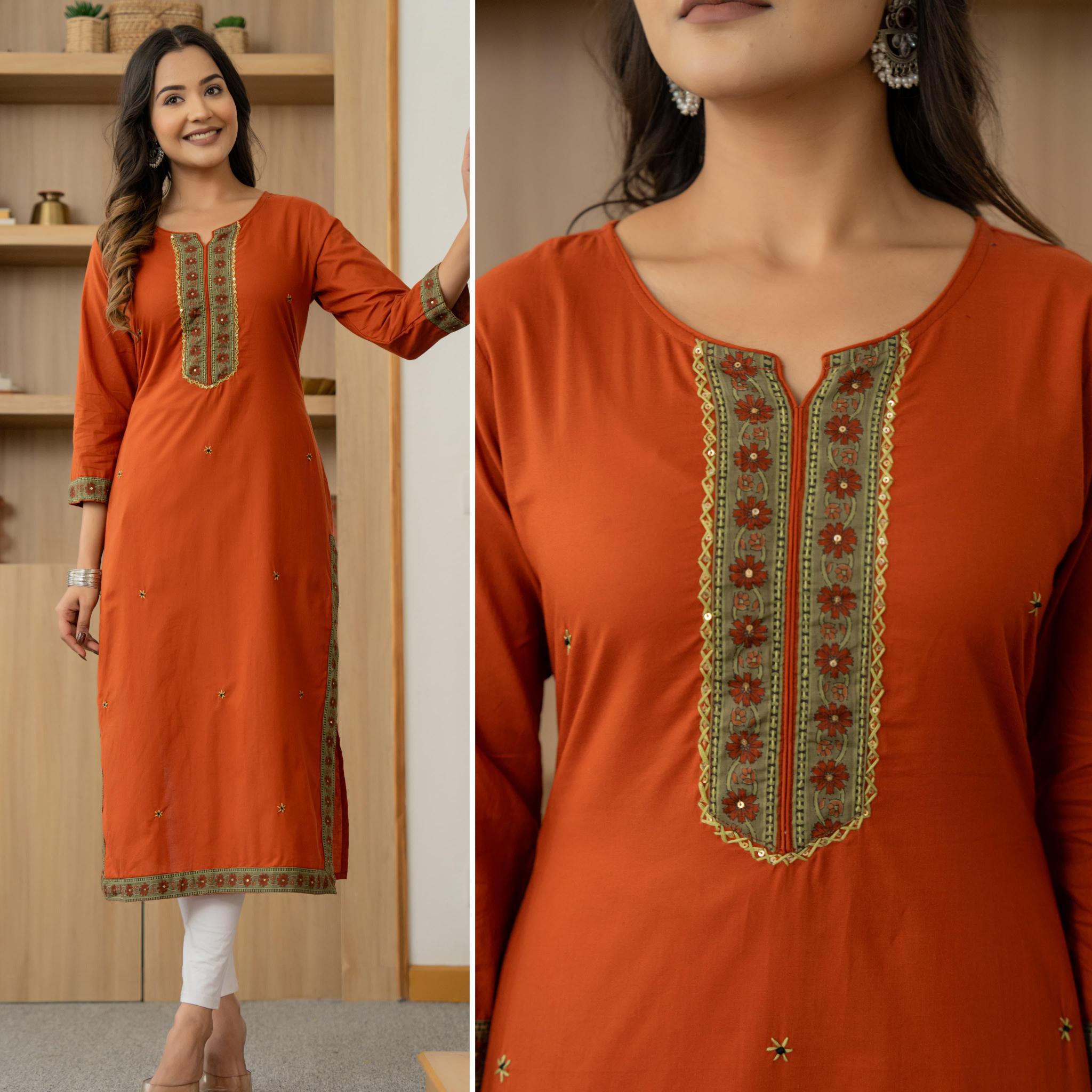 Felocity Cotton Classic Solid Straight Kurti online wholesale kurti surat