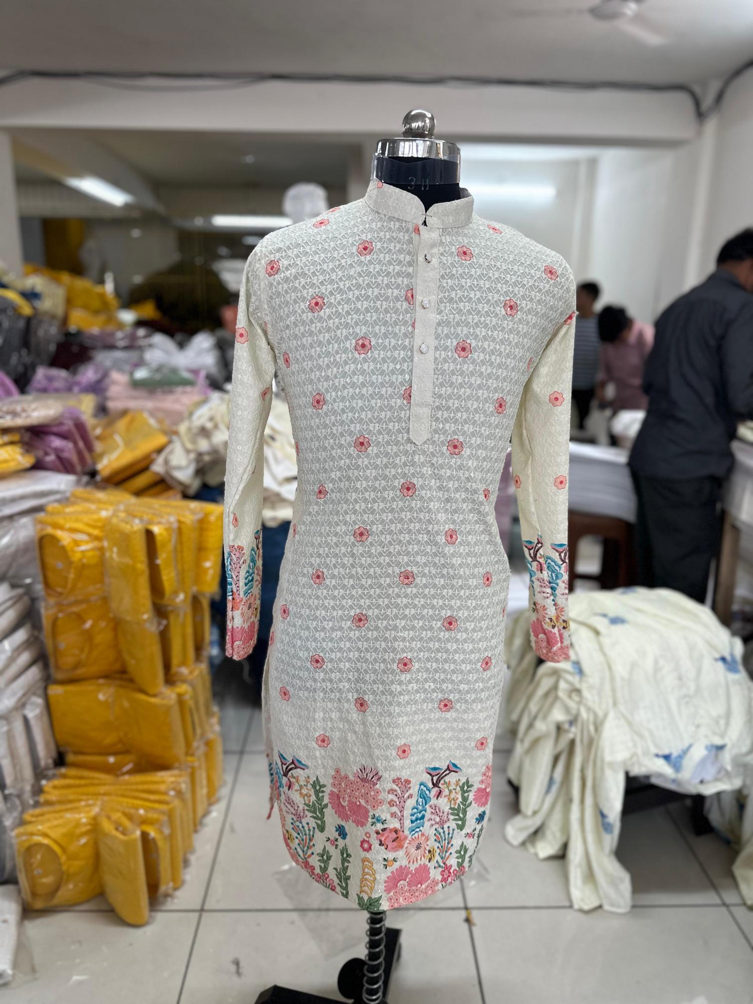 Felocity Lucknowi Works 1 Digital Printed Mens readymade kurtis manufacturers in surat