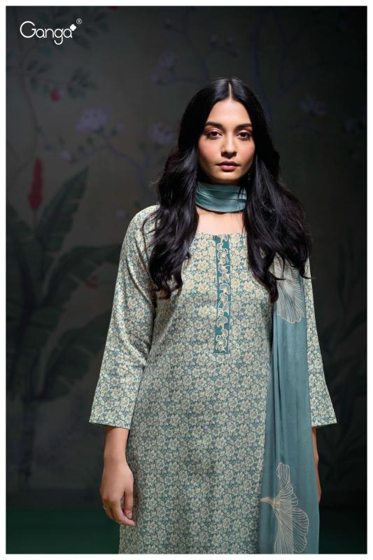 Ganga Aaila 3160 unstitched salwar kameez wholesalers in kolkata