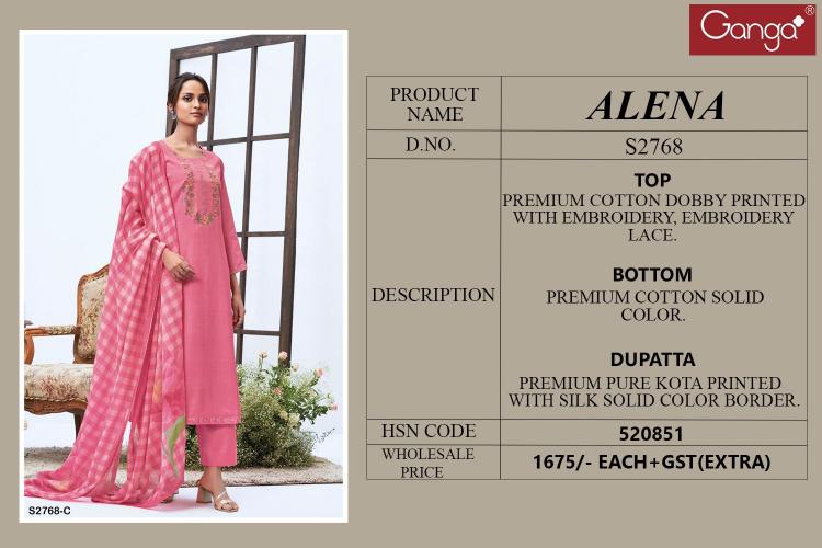 Ganga Alena 2768 wholesale dealers of salwar kameez in bangalore