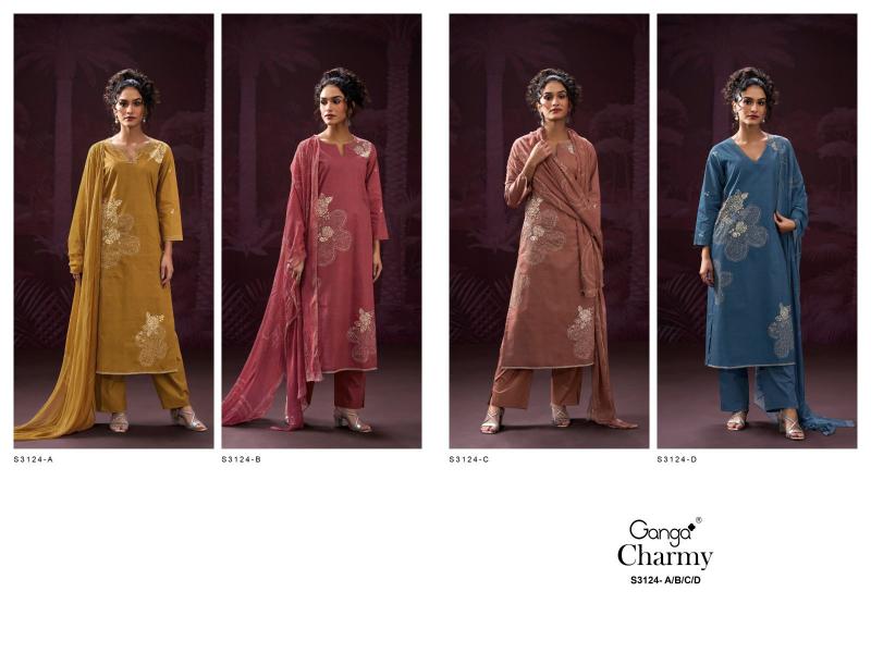 Ganga Charmy 3124 Catalog salwar kameez wholesale surat