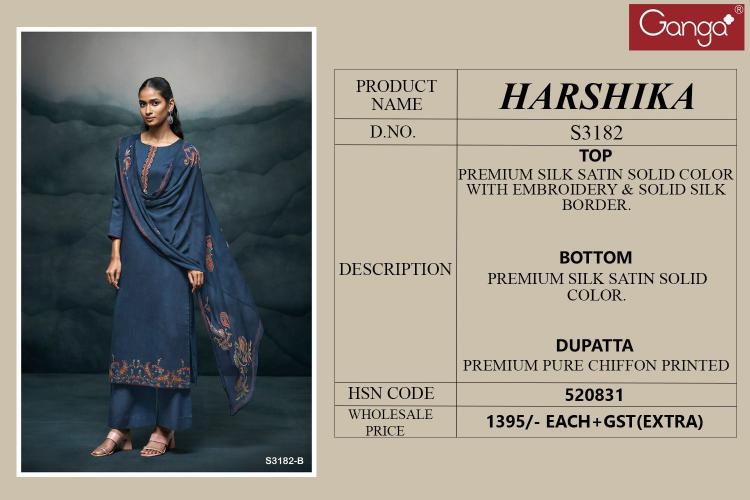 Ganga Harshika 3182 Catalog dubai salwar kameez wholesalers