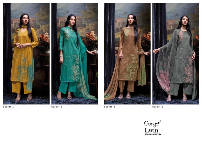 Ganga Lwin 3049 salwar kameez fabric wholesale