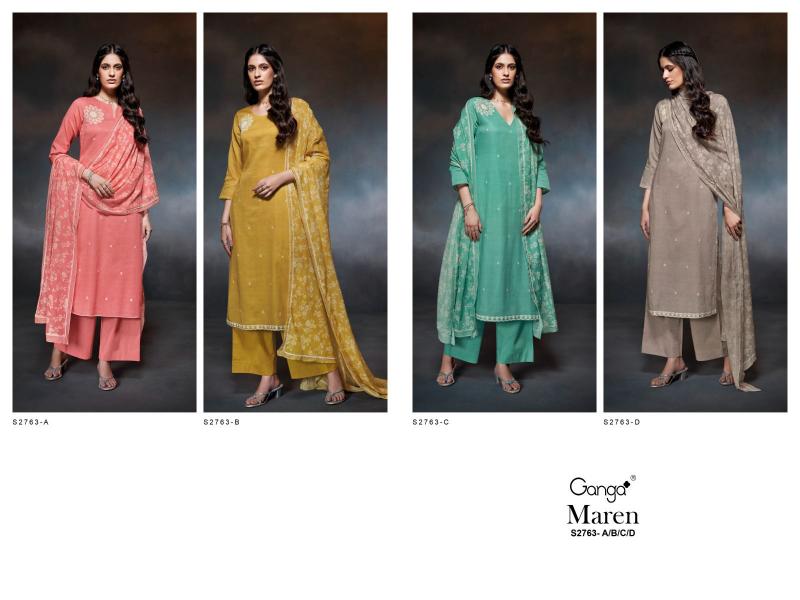 Ganga Maren 2763 top office wear wholesale brand salwar kameez