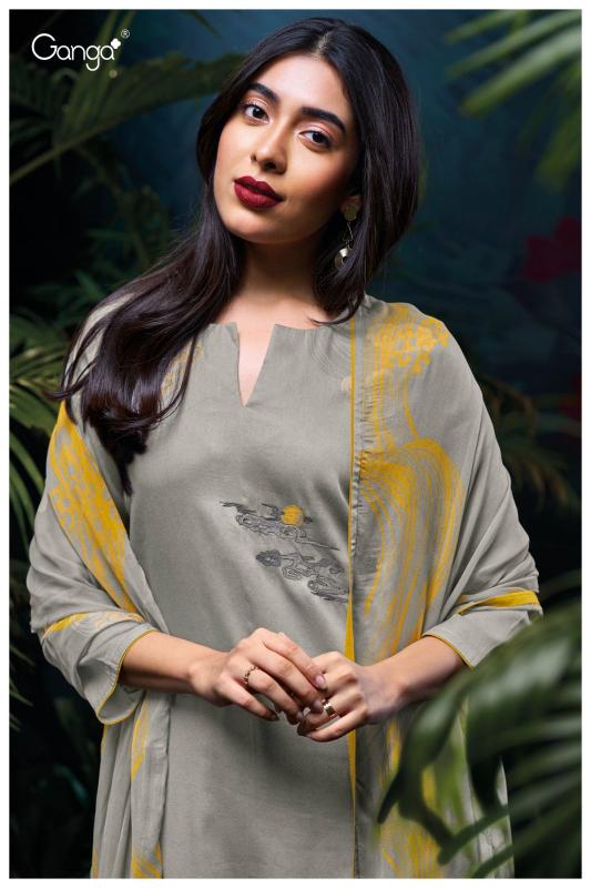 Ganga Mehal 3115 Premium Cotton Satin Salwar Kameez Wholesale Catalog