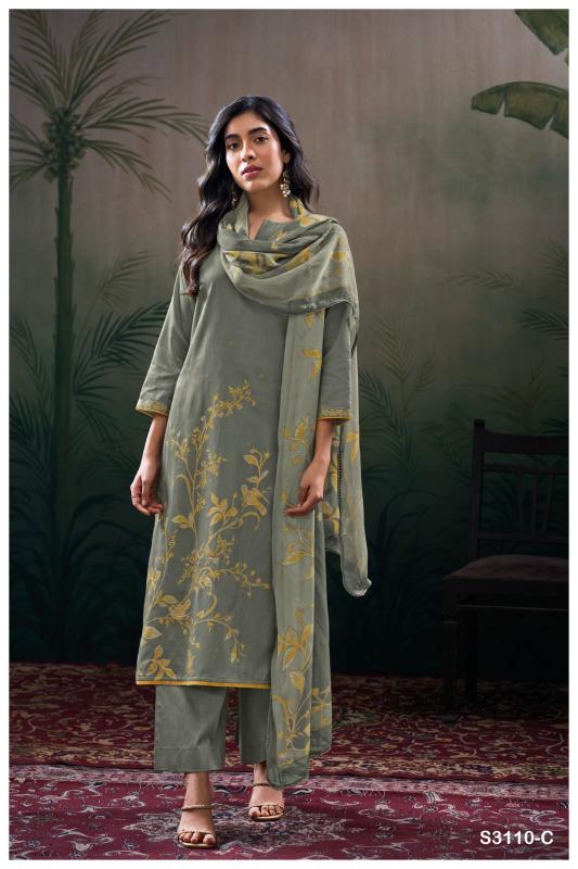 Ganga Shasvi 3110 Premium Cotton Satin Salwar Kameez Wholesale Catalog