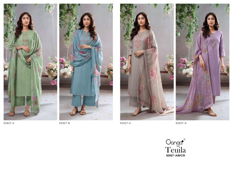 Ganga Teuila 2827 Catalog dubai salwar kameez wholesalers