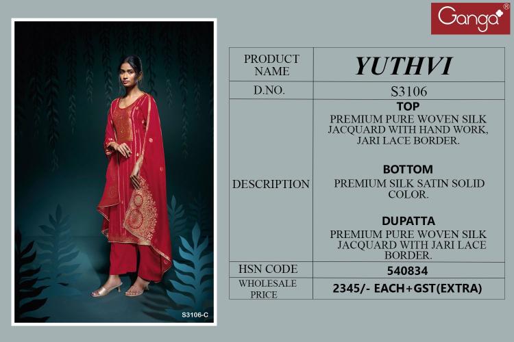 Ganga Yuthvi 3106 wholesale salwar kameez india surat