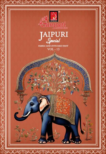 Ganpati Jaipuri Pant Vol-13 – Dress Material - Wholesale Catalog