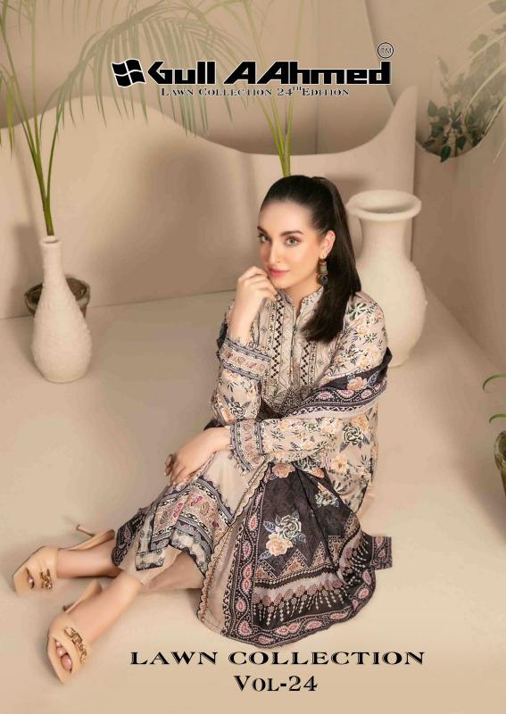 Gull AAhmed Lawn Vol-24 – Karachi Dress Material - Wholesale Catalog