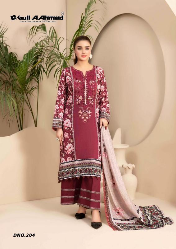 Gull AAhmed Lawn Vol-24 – Karachi Dress Material - Wholesale Catalog