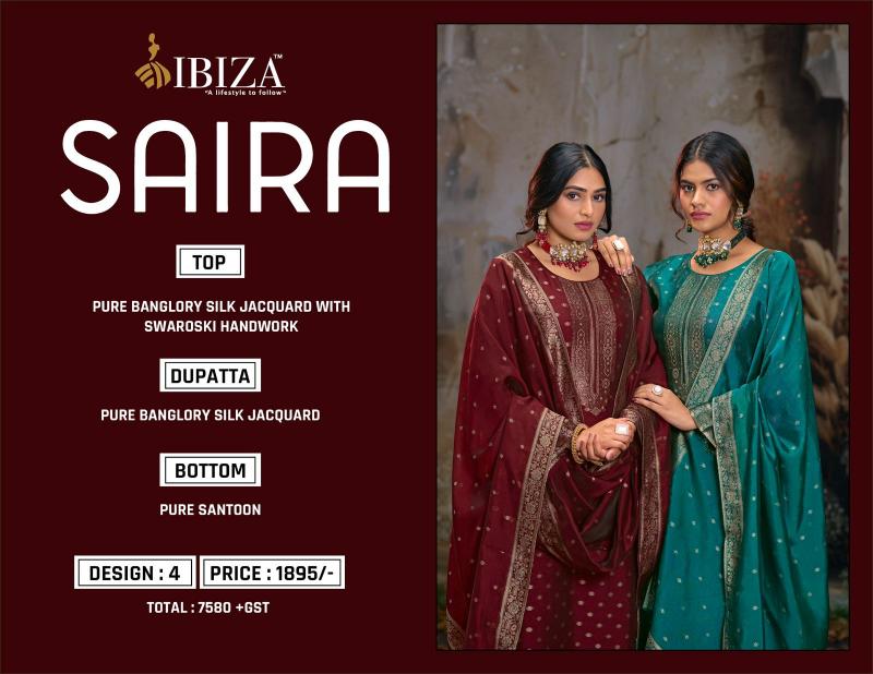 Ibiza Saira 1691 to 1694 Catalog silk salwar kameez wholesalers