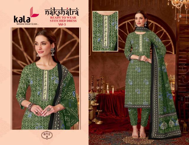 Kala Nakshatra Vol-3 – Kurti Pant With Dupatta - Wholesale Catalog