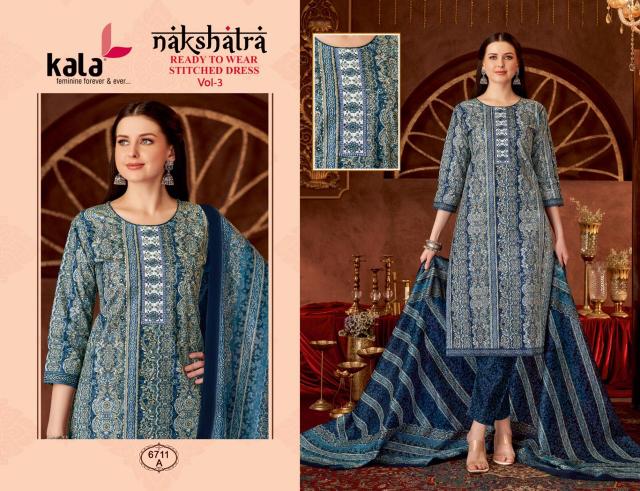 Kala Nakshatra Vol-3 – Kurti Pant With Dupatta - Wholesale Catalog