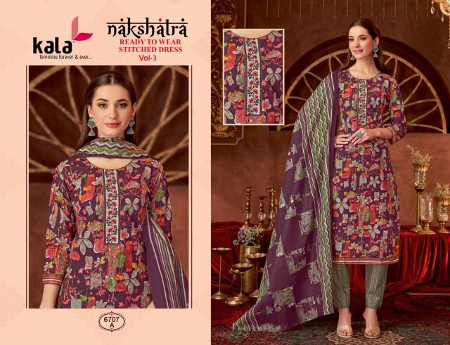 Kala Nakshatra Vol-3 – Kurti Pant With Dupatta - Wholesale Catalog