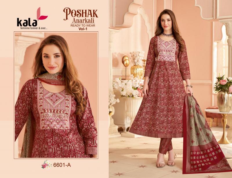 Kala Poshak Vol-1 – Anarkali Style Kurti Pant With Dupatta - Wholesale Catalog