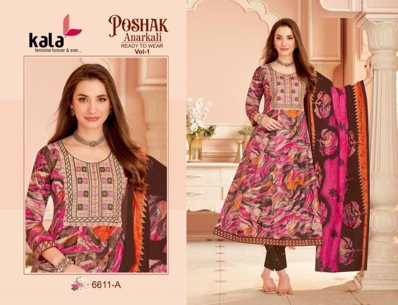 Kala Poshak Vol-1 – Anarkali Style Kurti Pant With Dupatta - Wholesale Catalog