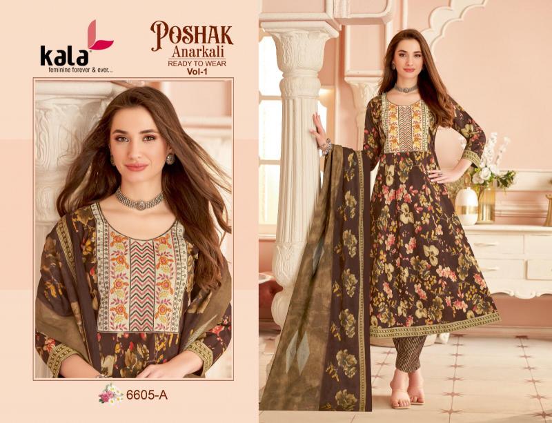 Kala Poshak Vol-1 – Anarkali Style Kurti Pant With Dupatta - Wholesale Catalog