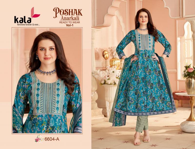 Kala Poshak Vol-1 – Anarkali Style Kurti Pant With Dupatta - Wholesale Catalog