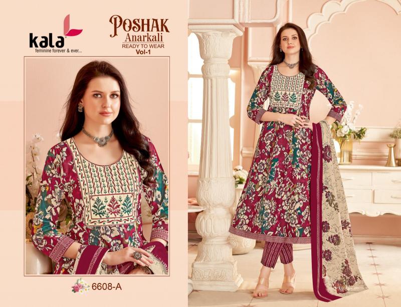 Kala Poshak Vol-1 – Anarkali Style Kurti Pant With Dupatta - Wholesale Catalog