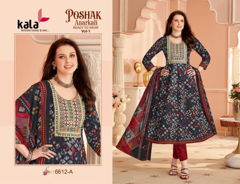 Kala Poshak Vol-1 – Anarkali Style Kurti Pant With Dupatta - Wholesale Catalog