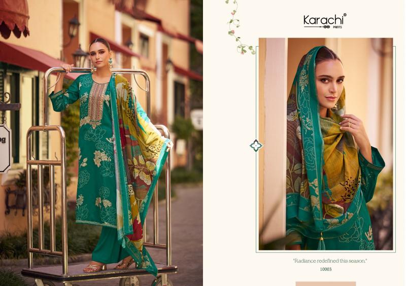 Karachi Prints Aaliyah salwar dress material wholesale