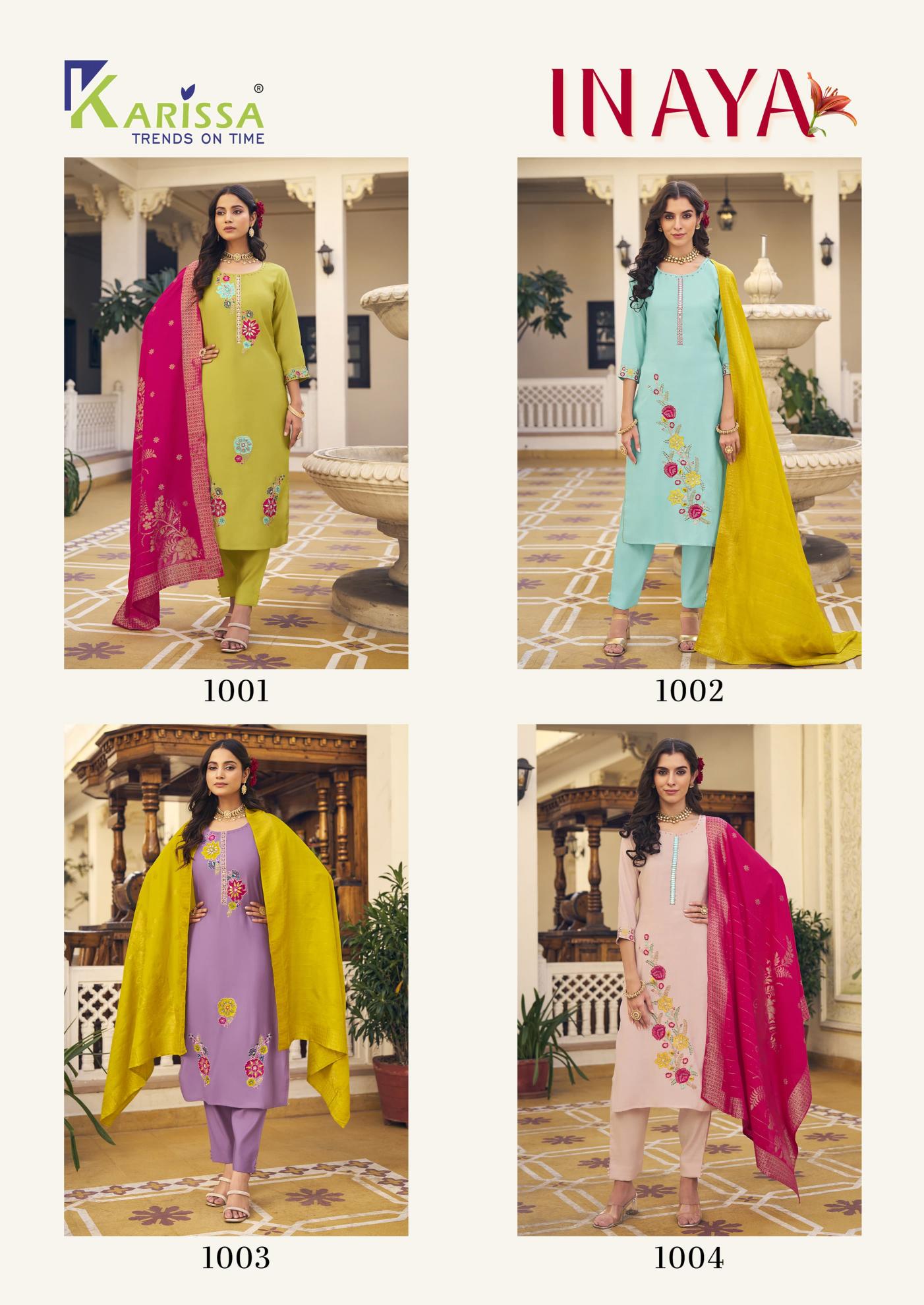 Karissa Inaya Catalog Viscose Roman kajal style kurti manufacturer in surat location