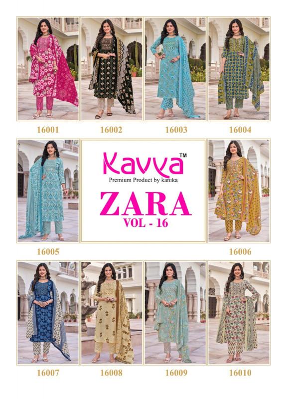 Kavya Zara Vol 16 Catalog cotton kurtis wholesale online cheap and best