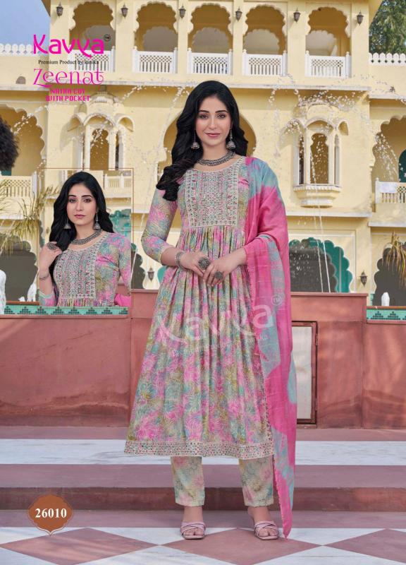 Kavya Zeenat Vol 26 Nayra cut Kurti Wholesale Catalog