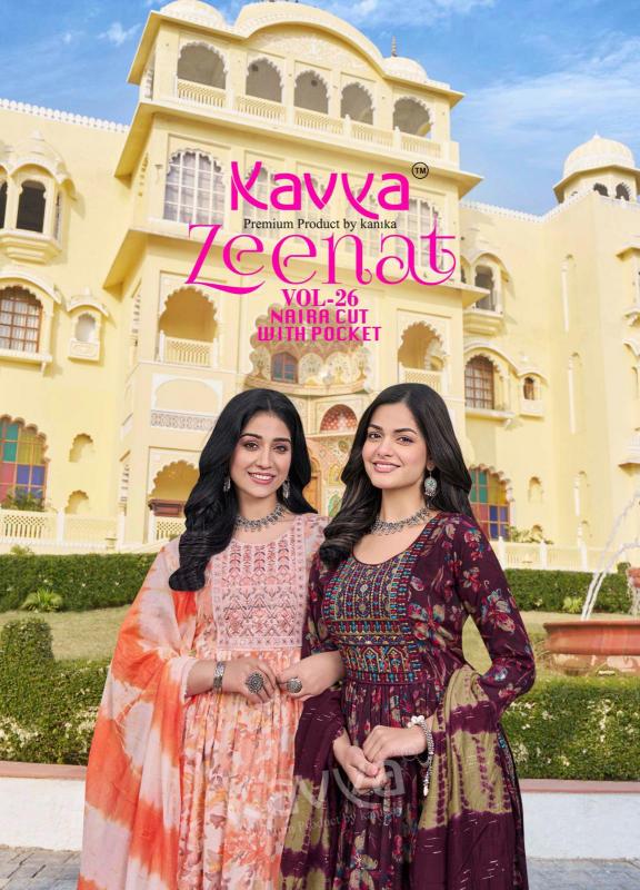 Kavya Zeenat Vol 26 Nayra cut Kurti Wholesale Catalog