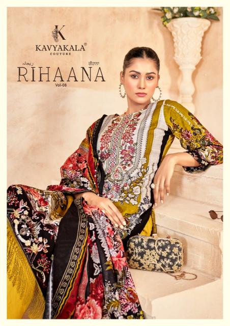 KavyaKala Rihaana Vol 8 Catalog cheapest dress material wholesaler in surat