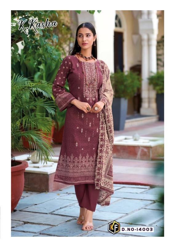 KevalFab K.Kasha Vol-14 – Karachi Dress Material - Wholesale catalog