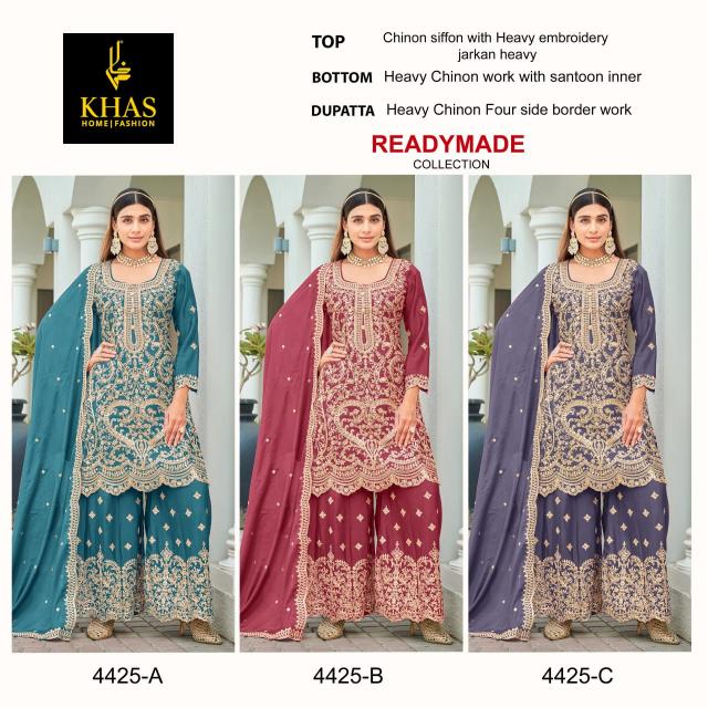 Khas 4425 Catalog Embroidered readymade salwar kameez wholesaler surat