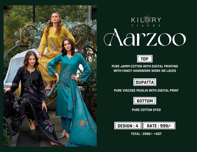 Kilory Aarzoo catalog wholesalers of salwar kameez in park street