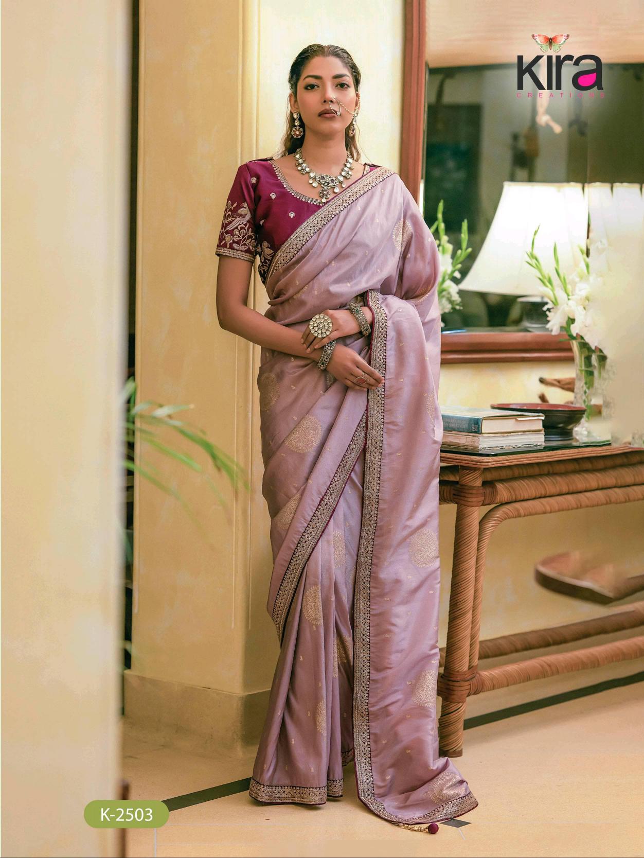 Kira Khwahish Dola Silk Fancy Saree Wholesale Catalog