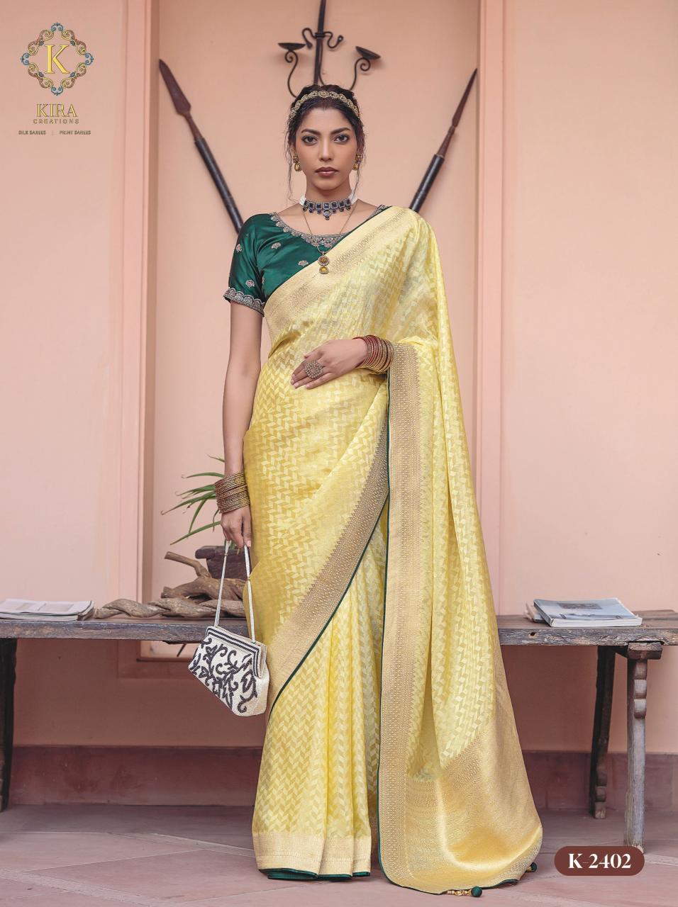 Kira Kyaara Vol 2 Viscose Dola Fancy Saree pins online india