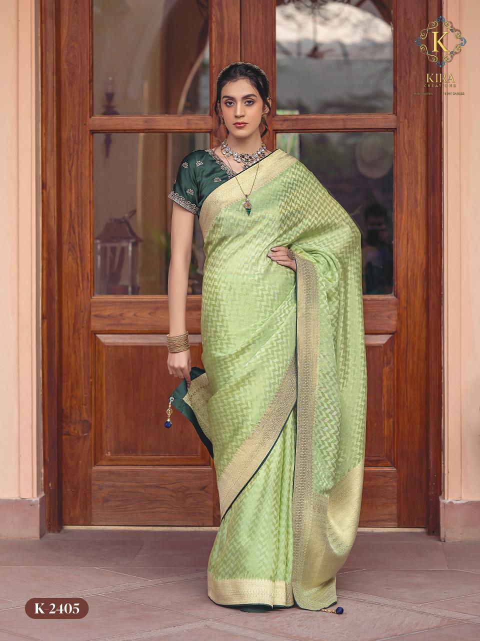 Kira Kyaara Vol 2 Viscose Dola Fancy Saree pins online india